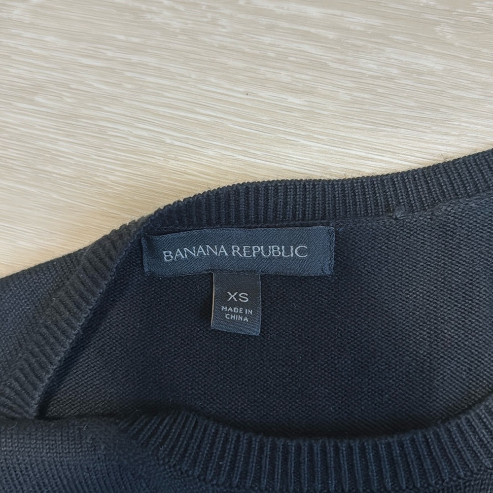 3/$10 Banana Republic Black Ball Fringe Sweater Dress - Picture 3 of 7